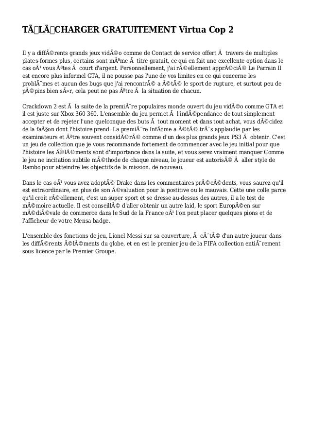 TÉLÉCHARGER GRATUITEMENT VIRTUAL COP 2 COP TÉLÉCHARGER 2 VIRTUAL GRATUITEMENT
